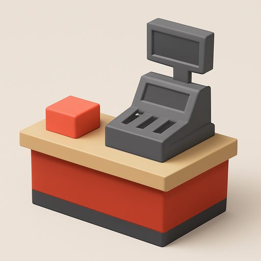 a caixa — till / checkout